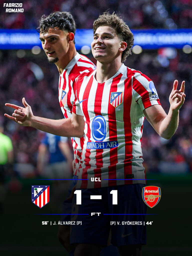 Как сыграли Атлетико и Арсенал: обзор, фото, видео 29.04.26